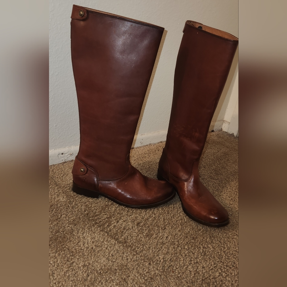 $FRYE CHELSEA ZIPER BACK BOOTS